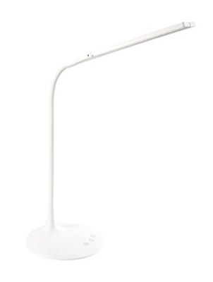 Genie TL48 Lampe de bureau à LED rechargeable USB avec 2 bandes lumineuses mobiles, minuterie réglable en continu via capteur tactile Blanc