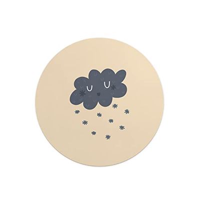 Questo Casa, Ronde digitaal bedrukte muismat, antislip onderkant, voor kantoor en thuis, diameter: 22 cm