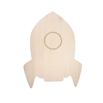 Reer lumilu Silhouette Light Rocket 52157 Applique murale en forme de fusée, superbe cadeau de baptême, cadeau d'anniversaire pour garçons et filles, marron