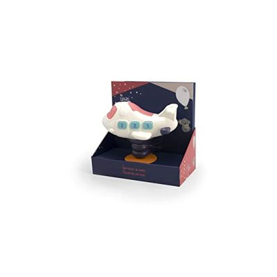Tachan - Avion Balancin De Mesa con Ventosa, Juguete En Formade Avion, Puede Adherirse A Una Mesa O Trona para Evitar Que Lo Tiren, Posee Botones con Diferentes Sonidos Y Luces