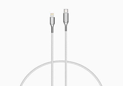 Cygnett Armoured - Cable Lightning a USB-C (1 m), Color Blanco