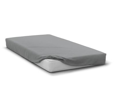 Drap Housse 140 X 190 + 30 CM Bonnet Gris Clair
