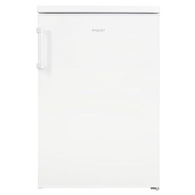 Exquisit® Frigorífico Table Top, 133L, Clase E, Color Blanco, Estantes de Cristal, Puerta Reversible, Cajón Verdulero, Hueveras, Regulación en Altura, Consumo 90 kWh/año, Medidas 85x56x57,5 Cm.
