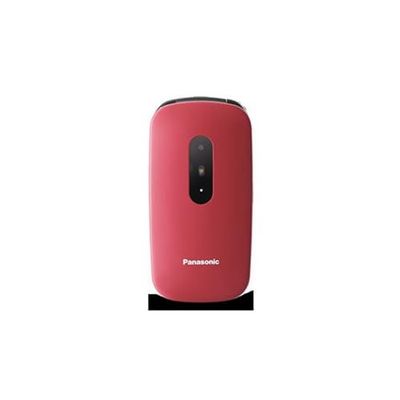 Panasonic KX-TU446EXR Senior Mobile Phone to Open without Contract (SOS Emergency Call Button, Shockproof, Voice Amplifier, Large Separate Buttons, Large Font and Number Display) Wine Red