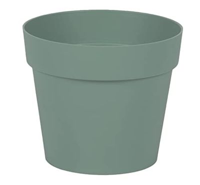 EDA Rund blomkruka Toscana Ø 14 cm - volym 1,1 l - Ø 13,5 cm x H 11,7 cm - lagergrön