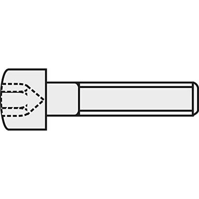 TOOLCRAFT 839659 Cylinderskruvar M2 8 mm Insexkant DIN 912 Stål 8.8 svärtad 20 st