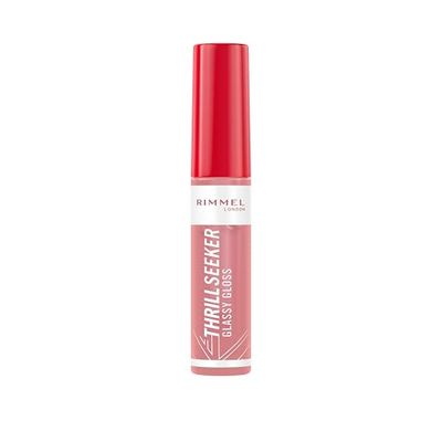 Rimmel London, Thrill Seeker Glassy Gloss, 700 Sprinkled Sugar, Gloss, Idratante, Labbra dall’aspetto sano, Maxi applicatore, Applicazione omogenea, Formula vegana, 10 ml