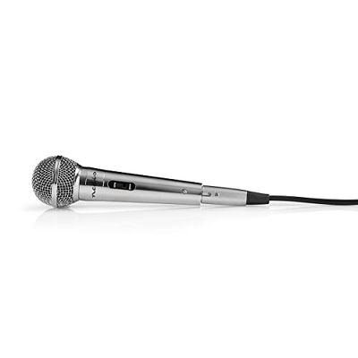 Nedis MPWD45GY kabelbunden mikrofon | Känslighet -72 dB +/-3 dB | 60 Hz – 14 kHz | 5,0 m