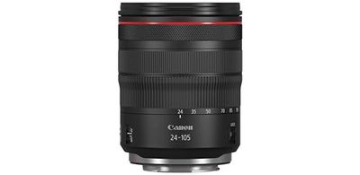 Canon RF 24-105 mm Zoomlens F4L IS USM voor EOS R (77 mm filterdraad, beeldstabilisator, autofocus), zwart