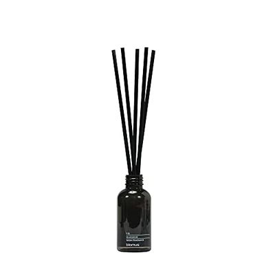 Blomus Raumduft Nachfüllset-69221 Set di Ricarica per Profumo per Ambienti, Vetro Legno, Nero, 4,5 cm