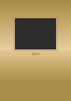 Photo Craft Calendar Gold 2024 – 21 x 29.7 – Do It Yourself Calendar A4 – Dated – Creative Calendar – Photo Calendar – Alpha Edition