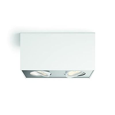 Philips myLiving 2 focos LED, luz branca quente, iluminação interior, 4,5 W, branco