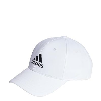 adidas IB3243 BBALL CAP COT Cappellino Unisex Adulto white/black Taglia OSFC