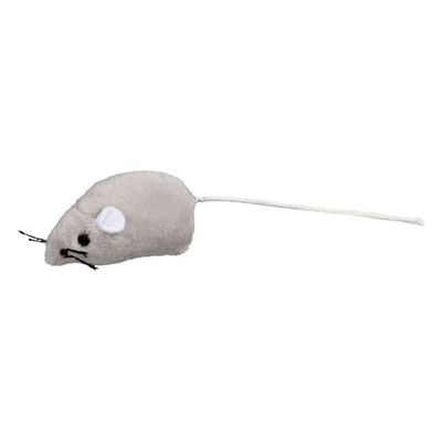 Trixie, Peluche per Gatto, 5 cm, Grigio, Confezione da 12