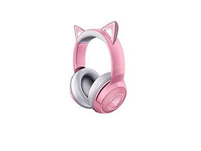 Razer Kraken Kitty Edition - Speciale Draadloze Hoofdtelefoon met Kattenoortjes en RGB-verlichting (Wireless, Verbinding met lage latentie (40 ms), Drivers van 40 mm, Microfoon), Roze