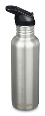 Klean Kanteen Classic Narrow (Flip Sport) för cykel med drickförslutning av rostfritt stål i borstat rostfritt stål med en volym på 800 ml, 101192