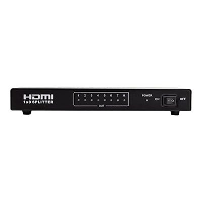 HDMI Splitter 1.4 Premium 4Kx2K, 1x8 8 HDMI-poorten 1080P HDCP 1.3, 3D 4K Blue-Ray
