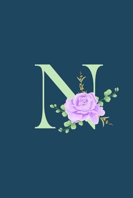 Letter N Notebook: Monogram Initial N - Beautiful 6x9 inch College Lined Notebook for Women, Girls, Kids, 120 pages