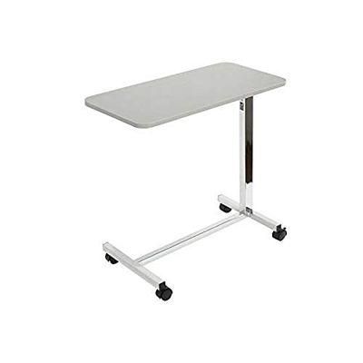 Teqler Table de lit réglable en hauteur, table d'appoint pour lits d'hôpitaux et lits de soins
