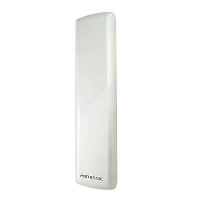 Metronic 415980 - Antena interior / exterior DVB-T, UHF amplificada, extra plana, discreta, filtro LTE- 4G, ganho 36dB, para canais de TV gratuitos, para mastro ou varanda