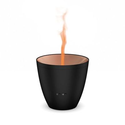 Stadler Form essentiële olie aromadiffuser Zoe met uniek vlameffect, voor ontspannen aromatherapie, zwart