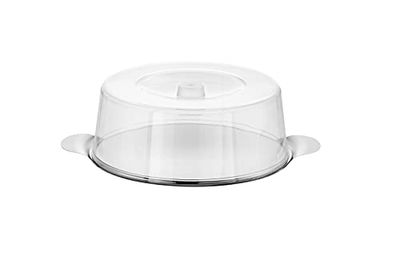 APS assiette à gâteau avec bonnet - assiette à gâteau de haute qualité en acier inoxydable Fabriqué en Allemagne - durable et empilable - 30 x 11cm, ne passe pas au lave-vaisselle