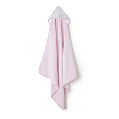 Interbaby - Capa de Baño Bebe Blanco/Petroleo | Toalla Bebe con Capucha 100% Algodón, 100x100cm, Unisex | Suave, Secado Rápido | Ideal Recién Nacidos, Bebes y Niños Pequeños | Diseño Leon Palmera