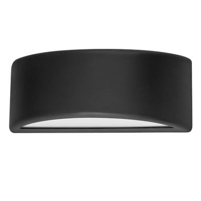 blendend Applique Esterno IP65 in Policarbonato 1xE27 in Nero, 13,2x32x13 cm - Ideale per illuminazione esterna e ambienti umidi.