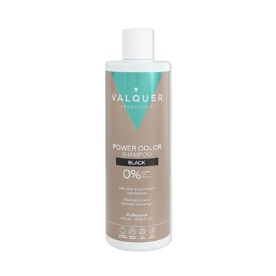 Valquer Professional Shampoo Power Color capelli tinti. Vegan e senza solfati (capelli neri). Hair Color Enhancer - 400 ml.