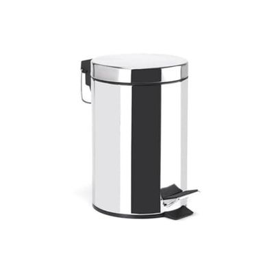 MSV Cubo DE Basura DE Acero Inoxidable 5 L, Cromado, 33 cm
