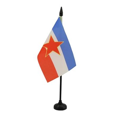 Drapeau de table Yougoslavie 15x10cm - PETIT Drapeaux DE BUREAU yougoslave 10 x 15 cm - AZ FLAG