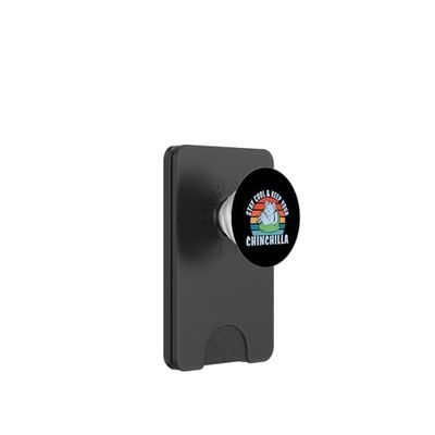 Mantente fresco y mantén tu diseño de chinchilla para los amantes de la chinchilla PopSockets PopWallet para MagSafe