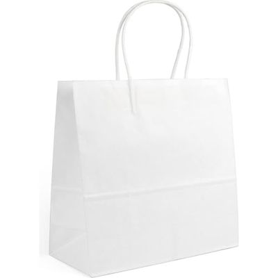 ALGON | Bolsa Papel 3/U Compras Reutilizable y Biodegradable – Bolsas Papel 26x17x26 Resistentes Asas, Ecológicas y Sostenibles, Perfectas Tiendas, Regalos y Uso Diario