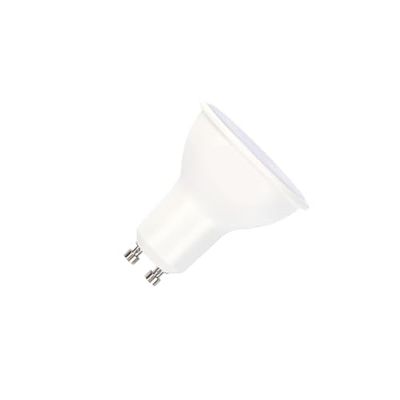 Lámpara LED GU10 9W, luz cálida, alta eficiencia, larga duración, ideal para iluminación general y decorativa en hogares y oficinas.