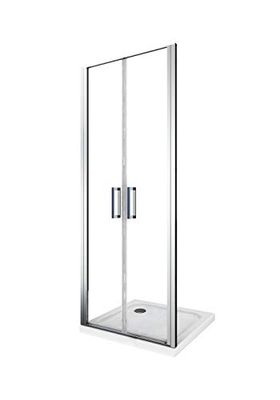 PORTA ANTA DOCCIA PER NICCHIA APERTURA TIPO SALOON BATTENTE 70 75 80 85 90 100 110 120 CRISTALLO TEMPERATO TRASPARENTE 6 MM EASYCLEAN ANTICALCARE (DA 92 A 95 H. 190)