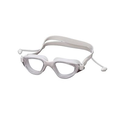 Endless EL1002 Stylish Swimming Goggle with Anti-Fog and UV Protection | White | Material : Silicon, Plastic | With Adjustable Strap & Ear Buds | Soft Silicone Gasket for Leak Proof | With Hard Case