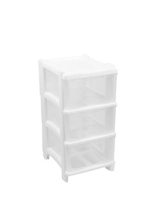 Essential Cassie byrå | 3 lådor | Vit | H 60 cm | Tillverkad i Italien