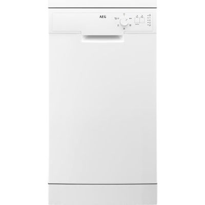AEG FFX52507ZW Dishwasher 5000, Freestanding Dishwasher with AirDry Technology, 10 Settings, Customisable Space with MaxiFlex Drawer, Quik Program, 46 dB, 45cm, White, Class E