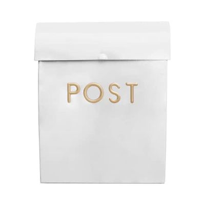 ACL Postbox Wall Mounted Letterbox with Easy Access No Lock for Outdoor Use - Weatherproof And Durable Mailbox, Easy Installation, Strong Construction, Perfect for Homes and Offices (White, Small)