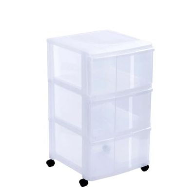 Sundis MODULO 3GM Transparent Torre de Almacenamiento con cajones y Ruedas, 24x32