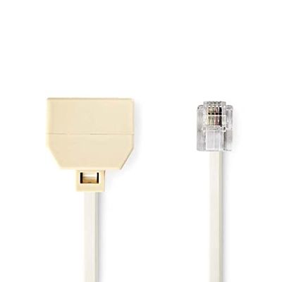 Nedis - Cavo di prolunga per telecomuni, connettori RJ11 maschio - 2
