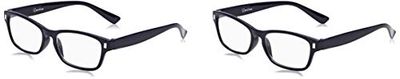 The Reading Glasses Company Óculos de leitura azul escuro leitores valor pack 2 homens mulheres Rr77-3 2,50 2 unidades 58 g