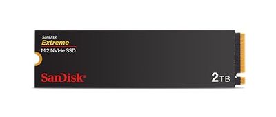 SanDisk Extreme M.2 NVMe SSD 2 TB (Interne SSD, PCIe Gen 4.0, Tot 5.150 MB/s, nCache-Technologie, 5 Jaar Garantie)