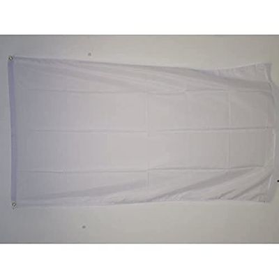 AZ FLAG - Bandera Unicolor Blanco - 150x90 cm - Bandera Blanca 100% Poliéster ligero Con Ojales de Metal integrados - 80g