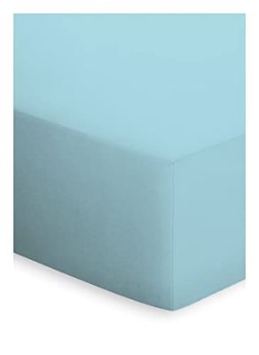 Bassetti 9239349 9239352 Fitted Sheet C1/650 90cm x 190cm 100cm x 220cm Ice Blue Cotton/Elastane