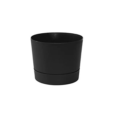 Root & Vessel Pot cylindrique, Noir Mat, 21,6 cm