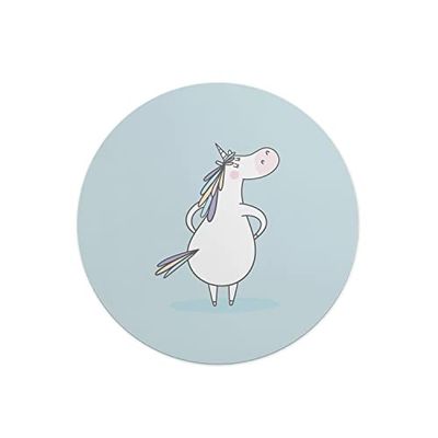 Questo Casa, Tapis de Souris Rond imprimé numérique avec Fond antidérapant pour Bureau et Maison Diamètre 22 cm