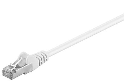 Goobay 93493 CAT 5e Câble de Liaison, F/UTP, Blanc, 15m Longueur