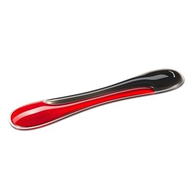 Kensington Slim Duo Gel Keyboard Wrist Rest, 490 x 95 x 18mm, Ergonomic Support for Wrist Strain and Discomfort, Compatible with Low Profile Keyboards, Black/Red (K62442WW)