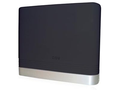 CGV AN-REGLISSE Kamerantenne voor DVB-T/DVB-T2 met versterker, actieve antenne voor binnen, storingsvrije ontvangst dankzij LTE-filter, versterking regelbaar, HDTV, 1,8 m antennekabel, houder, zwart